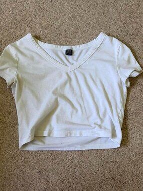 Wild Fable Women's White Crop-top